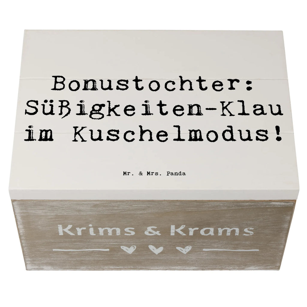 Holzkiste Spruch Bonustochter Überraschungen Erinnerungskiste, Schatulle, Schatzkiste, Geschenkdose, Aufbewahrungsbox, Geschenkbox, Dekokiste, Kiste, Holzkiste, XXL, Truhe, Erinnerungsbox, Familie, Vatertag, Muttertag, Bruder, Schwester, Mama, Papa, Oma, Opa