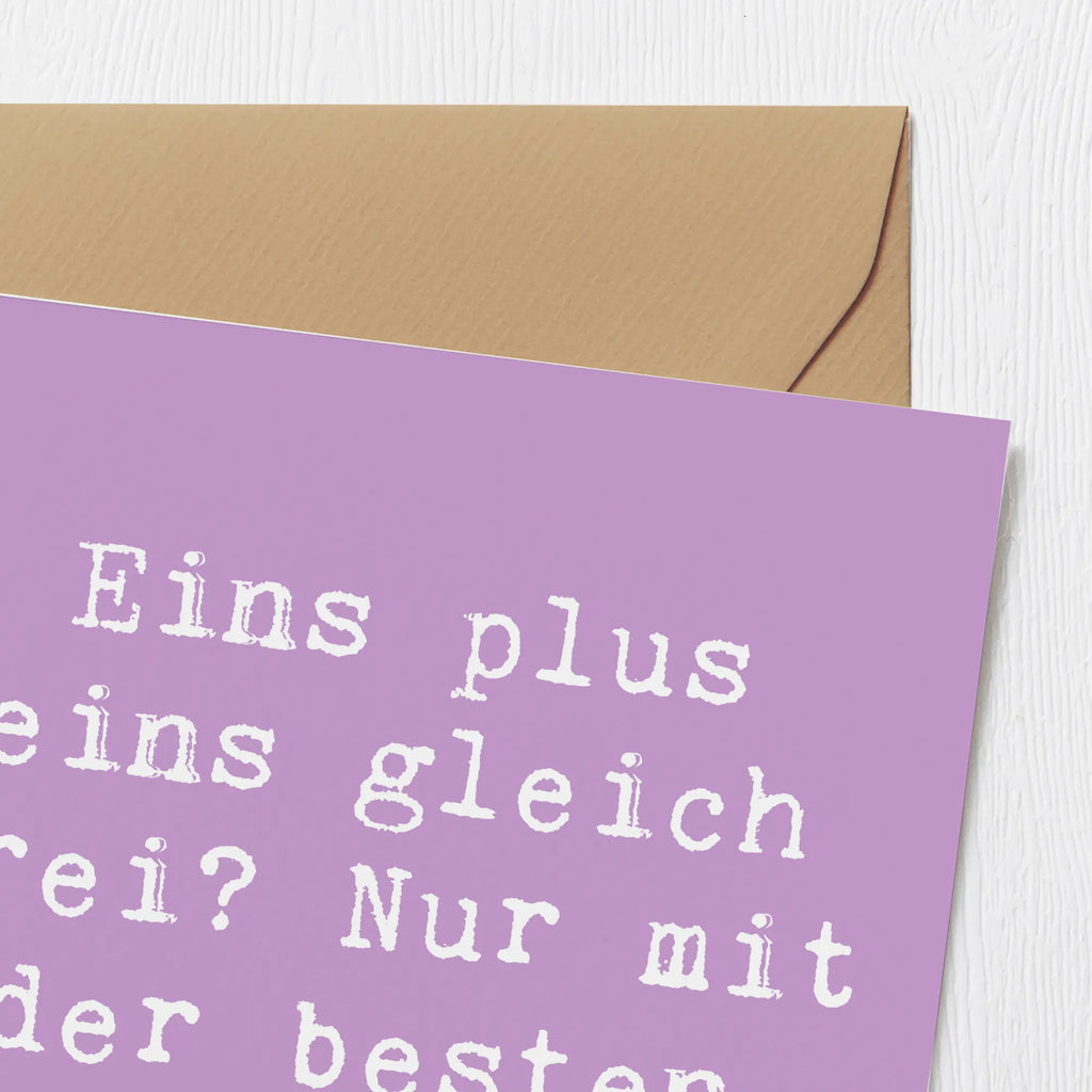 Deluxe Card Saying Eins plus eins gleich drei? Nur mit der besten Bonustochter! Einladungskarte, Glückwunschkarte, Karte, Klappkarte, Hochzeitskarte, Hochwertige Grußkarte, Grußkarte, Hochwertige Klappkarte, Geburtstagskarte, Familie, Vatertag, Muttertag, Bruder, Schwester, Mama, Papa, Oma, Opa