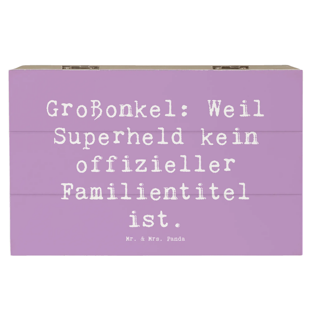 Wooden chest Saying Großonkel: Weil Superheld kein offizieller Familientitel ist. Truhe, Schatzkiste, XXL, Kiste, Dekokiste, Erinnerungskiste, Geschenkdose, Holzkiste, Aufbewahrungsbox, Erinnerungsbox, Schatulle, Geschenkbox, Familie, Vatertag, Muttertag, Bruder, Schwester, Mama, Papa, Oma, Opa