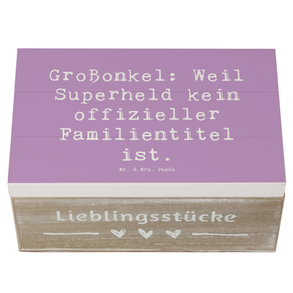 Wooden chest Saying Großonkel: Weil Superheld kein offizieller Familientitel ist. Truhe, Schatzkiste, XXL, Kiste, Dekokiste, Erinnerungskiste, Geschenkdose, Holzkiste, Aufbewahrungsbox, Erinnerungsbox, Schatulle, Geschenkbox, Familie, Vatertag, Muttertag, Bruder, Schwester, Mama, Papa, Oma, Opa