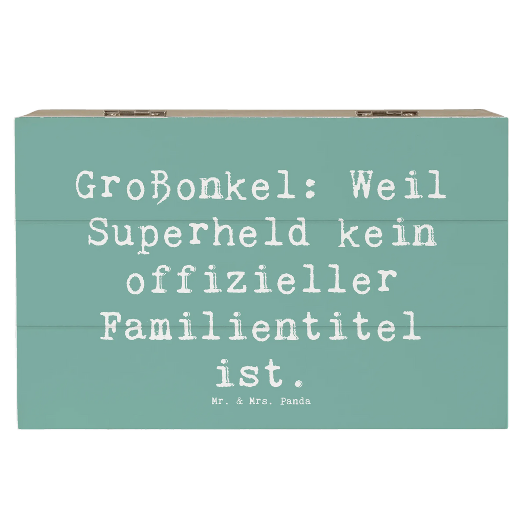 Wooden chest Saying Großonkel: Weil Superheld kein offizieller Familientitel ist. Truhe, Schatzkiste, XXL, Kiste, Dekokiste, Erinnerungskiste, Geschenkdose, Holzkiste, Aufbewahrungsbox, Erinnerungsbox, Schatulle, Geschenkbox, Familie, Vatertag, Muttertag, Bruder, Schwester, Mama, Papa, Oma, Opa
