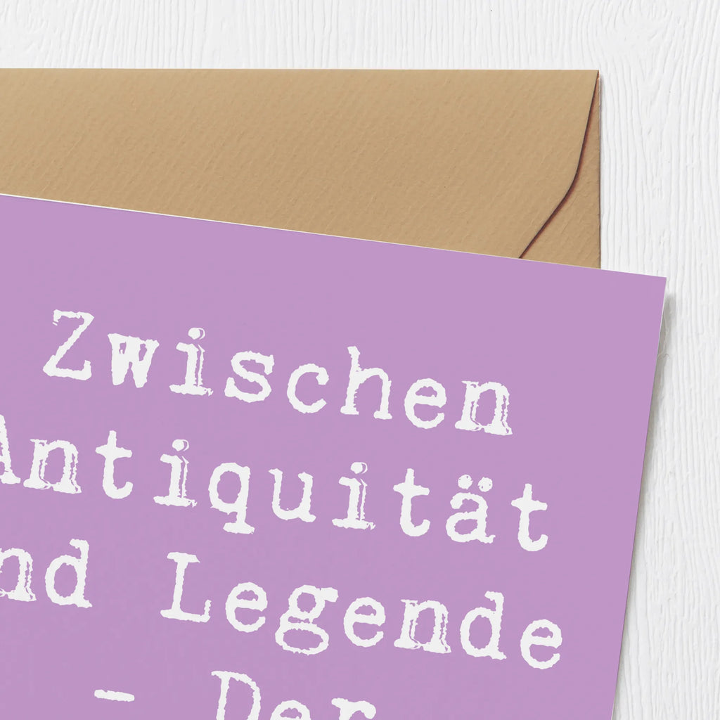 Deluxe Karte Spruch Zwischen Antiquität und Legende - Der Großonkel. Einladungskarte, Geburtstagskarte, Klappkarte, Karte, Glückwunschkarte, Hochwertige Klappkarte, Hochwertige Grußkarte, Grußkarte, Hochzeitskarte, Familie, Vatertag, Muttertag, Bruder, Schwester, Mama, Papa, Oma, Opa