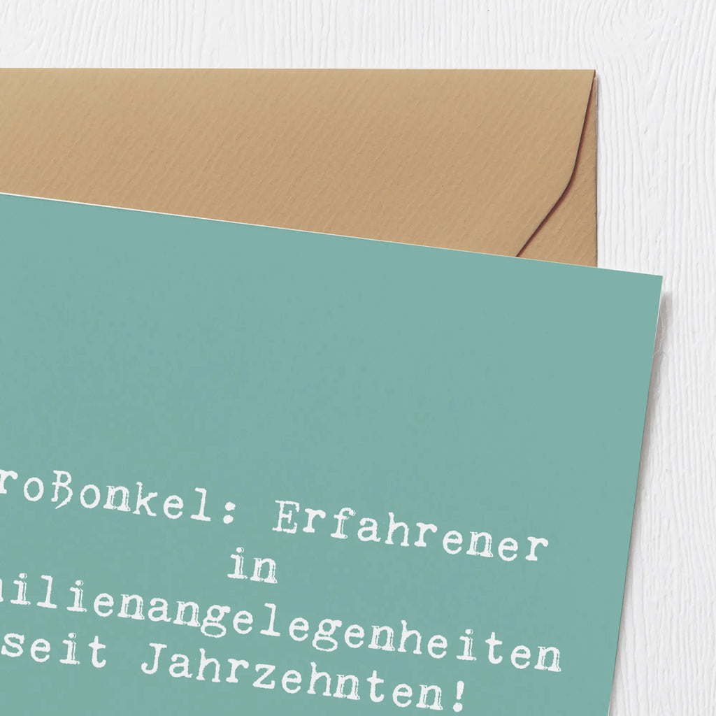 Deluxe Karte Spruch Großonkel Erfahrung Hochzeitskarte, Karte, Grußkarte, Hochwertige Grußkarte, Geburtstagskarte, Glückwunschkarte, Einladungskarte, Hochwertige Klappkarte, Klappkarte, Familie, Vatertag, Muttertag, Bruder, Schwester, Mama, Papa, Oma, Opa