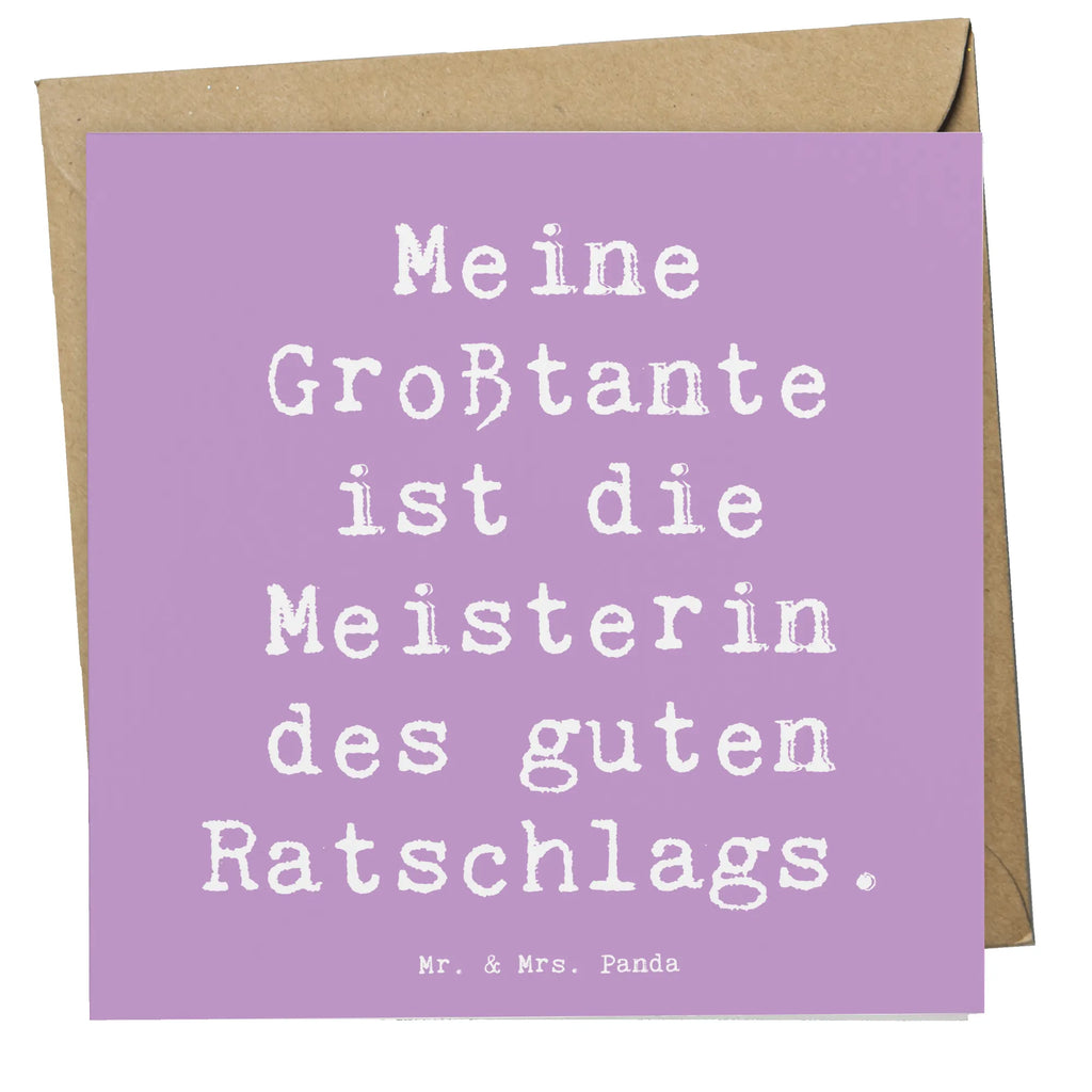 Deluxe Card Saying Meine Großtante ist die Meisterin des guten Ratschlags. Karte, Klappkarte, Hochzeitskarte, Hochwertige Klappkarte, Glückwunschkarte, Grußkarte, Geburtstagskarte, Einladungskarte, Hochwertige Grußkarte, Familie, Vatertag, Muttertag, Bruder, Schwester, Mama, Papa, Oma, Opa