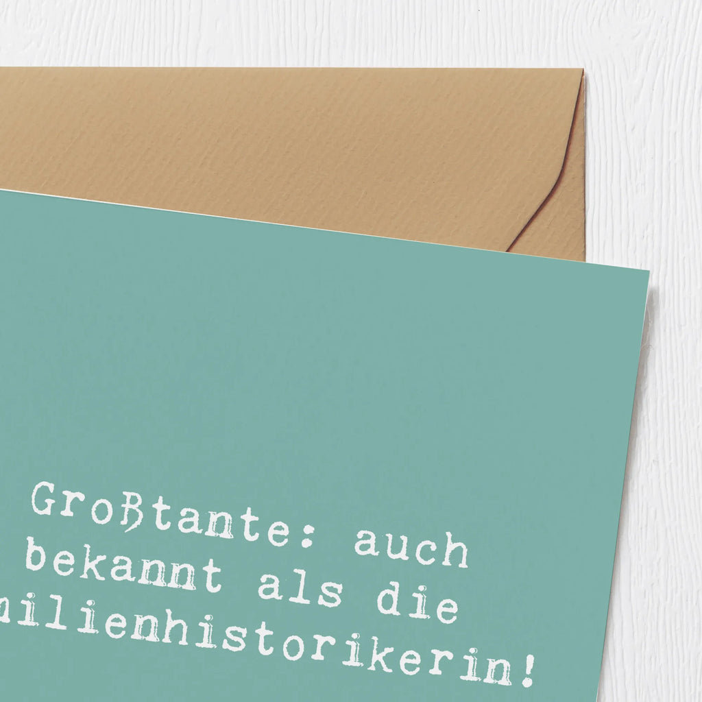 Deluxe Karte Spruch Großtante Historikerin Hochzeitskarte, Glückwunschkarte, Grußkarte, Geburtstagskarte, Karte, Klappkarte, Hochwertige Klappkarte, Einladungskarte, Hochwertige Grußkarte, Familie, Vatertag, Muttertag, Bruder, Schwester, Mama, Papa, Oma, Opa