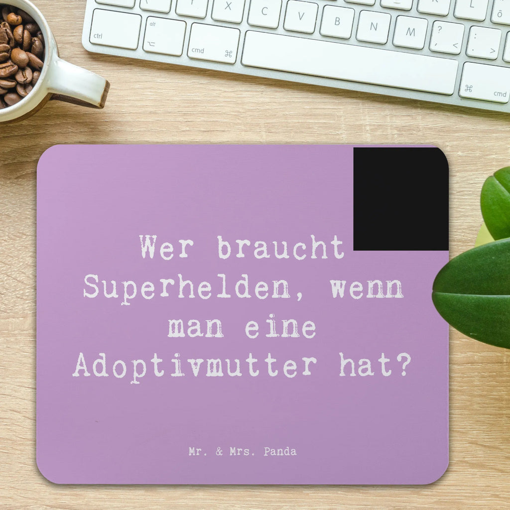 Mouse mat Saying Wer braucht Superhelden, wenn man eine Adoptivmutter hat? Mousepad, Computer zubehör, Büroausstattung, PC Zubehör, Arbeitszimmer, Mauspad, Einzigartiges Mauspad, Designer Mauspad, Mausunterlage, Mauspad Büro, Familie, Vatertag, Muttertag, Bruder, Schwester, Mama, Papa, Oma, Opa