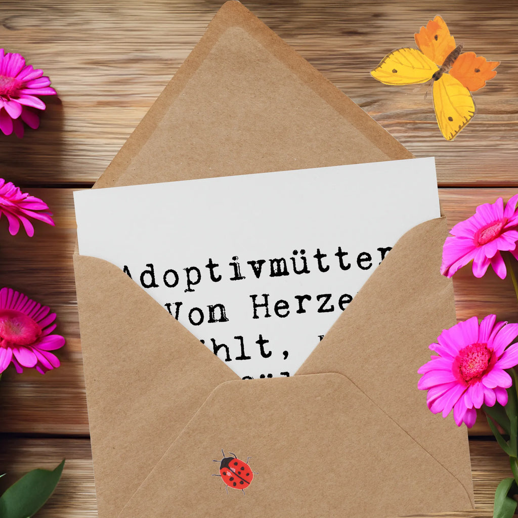 Deluxe Card Saying Adoptivmütter: Von Herzen gewählt, nicht zufällig verteilt. Hochwertige Klappkarte, Grußkarte, Hochwertige Grußkarte, Karte, Glückwunschkarte, Hochzeitskarte, Geburtstagskarte, Klappkarte, Einladungskarte, Familie, Vatertag, Muttertag, Bruder, Schwester, Mama, Papa, Oma, Opa