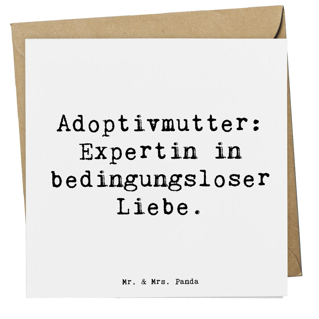 Deluxe Card Saying Adoptivmutter: Expertin in bedingungsloser Liebe. Klappkarte, Glückwunschkarte, Karte, Hochwertige Klappkarte, Einladungskarte, Grußkarte, Geburtstagskarte, Hochzeitskarte, Hochwertige Grußkarte, Familie, Vatertag, Muttertag, Bruder, Schwester, Mama, Papa, Oma, Opa