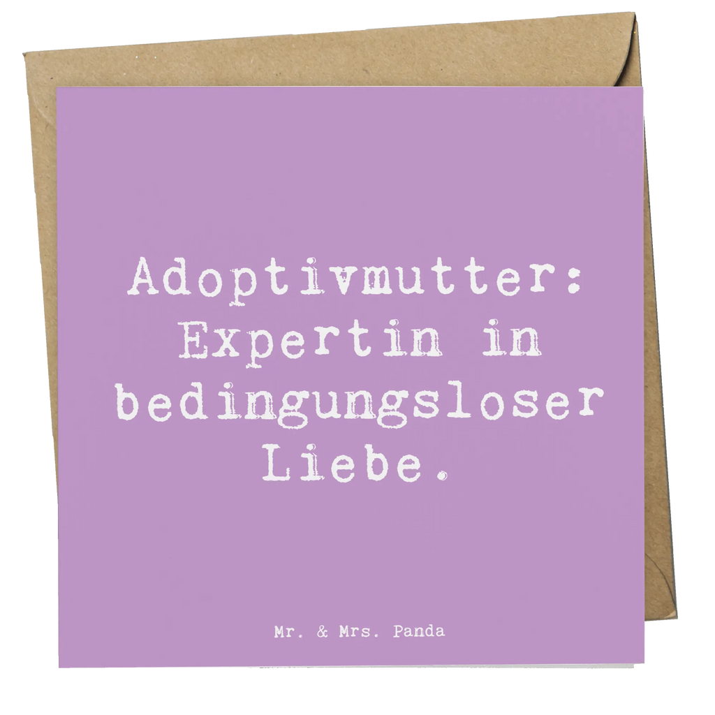 Deluxe Card Saying Adoptivmutter: Expertin in bedingungsloser Liebe. Klappkarte, Glückwunschkarte, Karte, Hochwertige Klappkarte, Einladungskarte, Grußkarte, Geburtstagskarte, Hochzeitskarte, Hochwertige Grußkarte, Familie, Vatertag, Muttertag, Bruder, Schwester, Mama, Papa, Oma, Opa