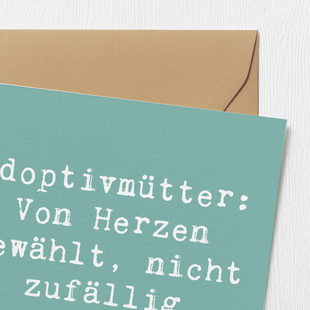 Deluxe Card Saying Adoptivmütter: Von Herzen gewählt, nicht zufällig verteilt. Hochwertige Klappkarte, Grußkarte, Hochwertige Grußkarte, Karte, Glückwunschkarte, Hochzeitskarte, Geburtstagskarte, Klappkarte, Einladungskarte, Familie, Vatertag, Muttertag, Bruder, Schwester, Mama, Papa, Oma, Opa