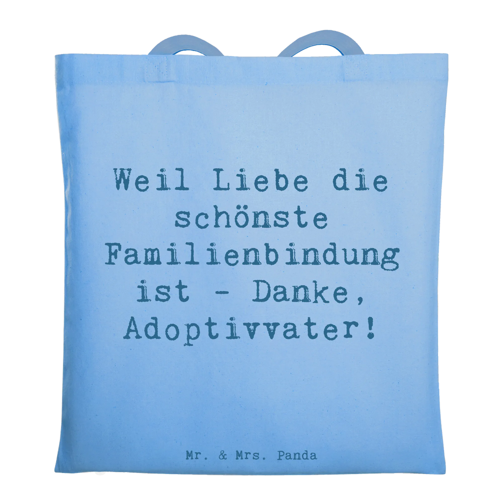 Tote bag Saying Weil Liebe die schönste Familienbindung ist - Danke, Adoptivvater! Beuteltasche, Beutel, Einkaufstasche, Jutebeutel, Stoffbeutel, Tasche, Shopper, Umhängetasche, Strandtasche, Schultertasche, Stofftasche, Tragetasche, Badetasche, Jutetasche, Einkaufstüte, Laptoptasche, Familie, Vatertag, Muttertag, Bruder, Schwester, Mama, Papa, Oma, Opa