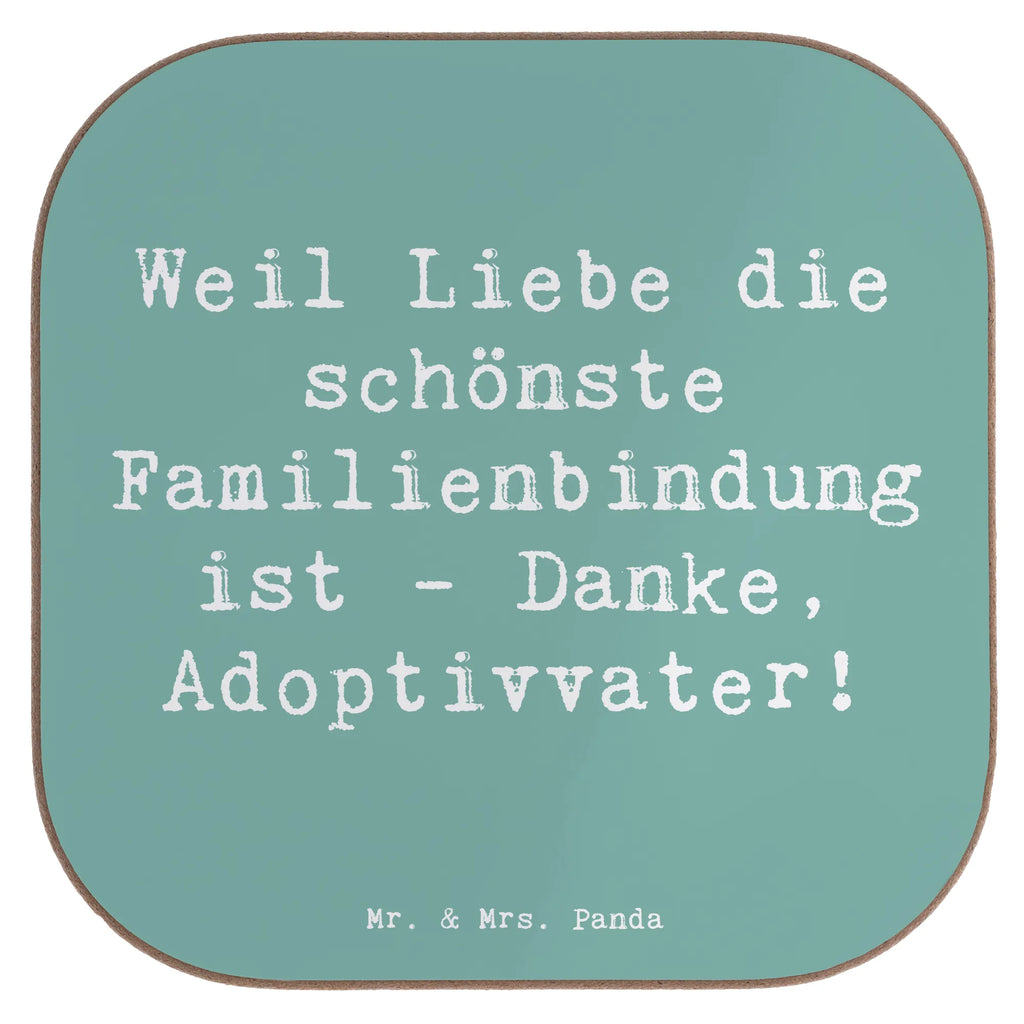 Square coaster Saying Weil Liebe die schönste Familienbindung ist - Danke, Adoptivvater! Untersetzer, Bierdeckel, Glasuntersetzer, Untersetzer Gläser, Getränkeuntersetzer, Untersetzer aus Holz, Untersetzer für Gläser, Korkuntersetzer, Untersetzer Holz, Holzuntersetzer, Tassen Untersetzer, Untersetzer Design, Familie, Vatertag, Muttertag, Bruder, Schwester, Mama, Papa, Oma, Opa