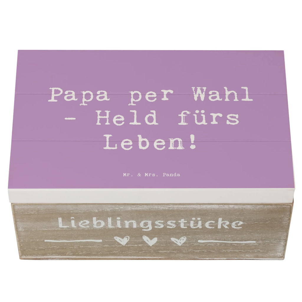 Wooden chest Saying Papa per Wahl - Held fürs Leben! Holzkiste, Geschenkbox, Dekokiste, Schatzkiste, Aufbewahrungsbox, Erinnerungskiste, Schatulle, Kiste, Erinnerungsbox, XXL, Geschenkdose, Truhe, Familie, Vatertag, Muttertag, Bruder, Schwester, Mama, Papa, Oma, Opa