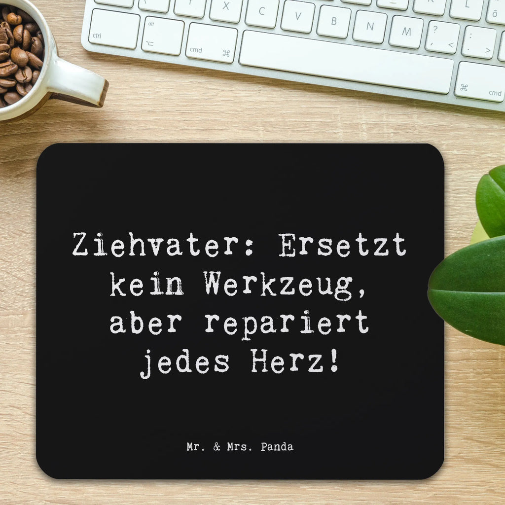 Mouse mat Saying Ziehvater: Ersetzt kein Werkzeug, aber repariert jedes Herz! Computer zubehör, Büroausstattung, Einzigartiges Mauspad, Arbeitszimmer, Mausunterlage, PC Zubehör, Mauspad Büro, Mauspad, Designer Mauspad, Mousepad, Familie, Vatertag, Muttertag, Bruder, Schwester, Mama, Papa, Oma, Opa