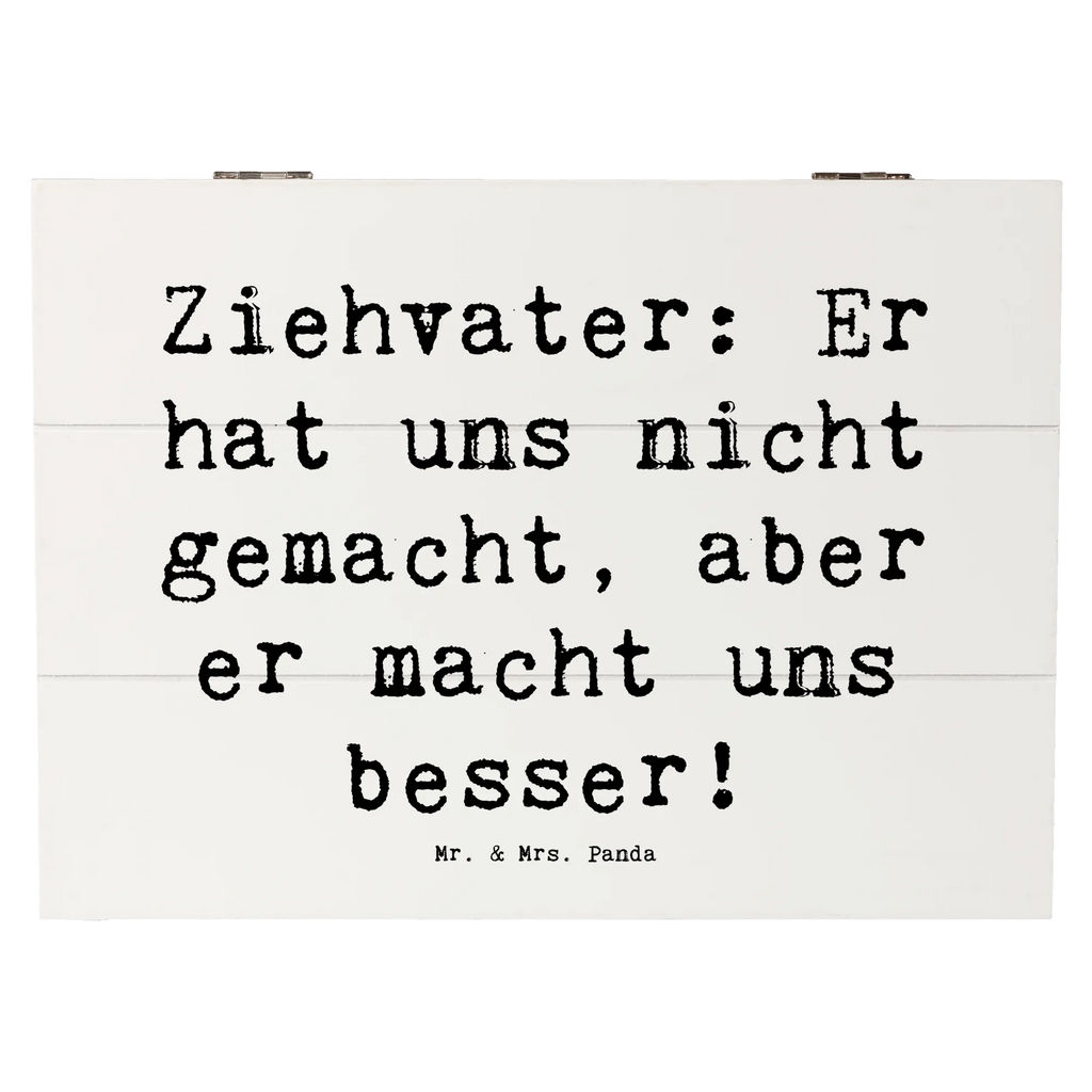 Holzkiste Spruch Ziehvater Liebe XXL, Erinnerungsbox, Schatzkiste, Geschenkdose, Aufbewahrungsbox, Dekokiste, Erinnerungskiste, Truhe, Geschenkbox, Holzkiste, Schatulle, Kiste, Familie, Vatertag, Muttertag, Bruder, Schwester, Mama, Papa, Oma, Opa