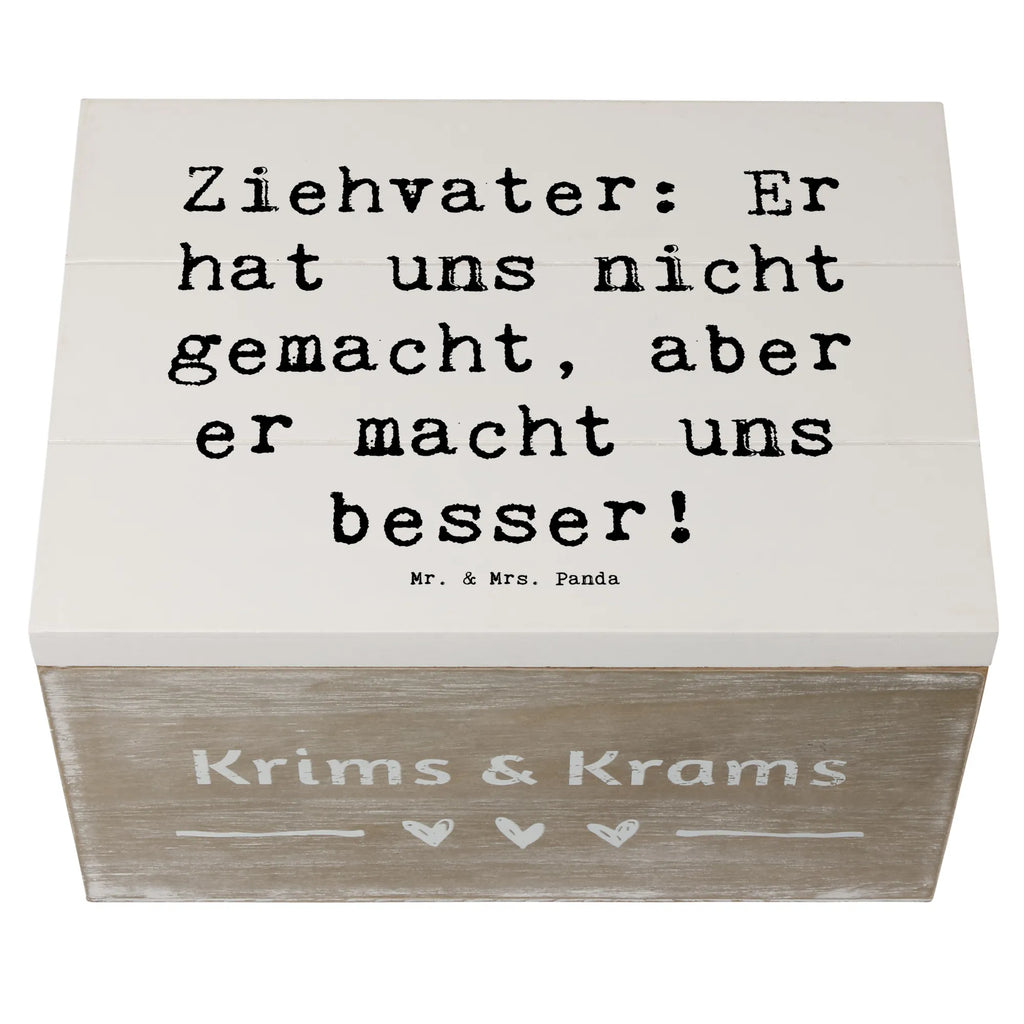 Holzkiste Spruch Ziehvater Liebe XXL, Erinnerungsbox, Schatzkiste, Geschenkdose, Aufbewahrungsbox, Dekokiste, Erinnerungskiste, Truhe, Geschenkbox, Holzkiste, Schatulle, Kiste, Familie, Vatertag, Muttertag, Bruder, Schwester, Mama, Papa, Oma, Opa