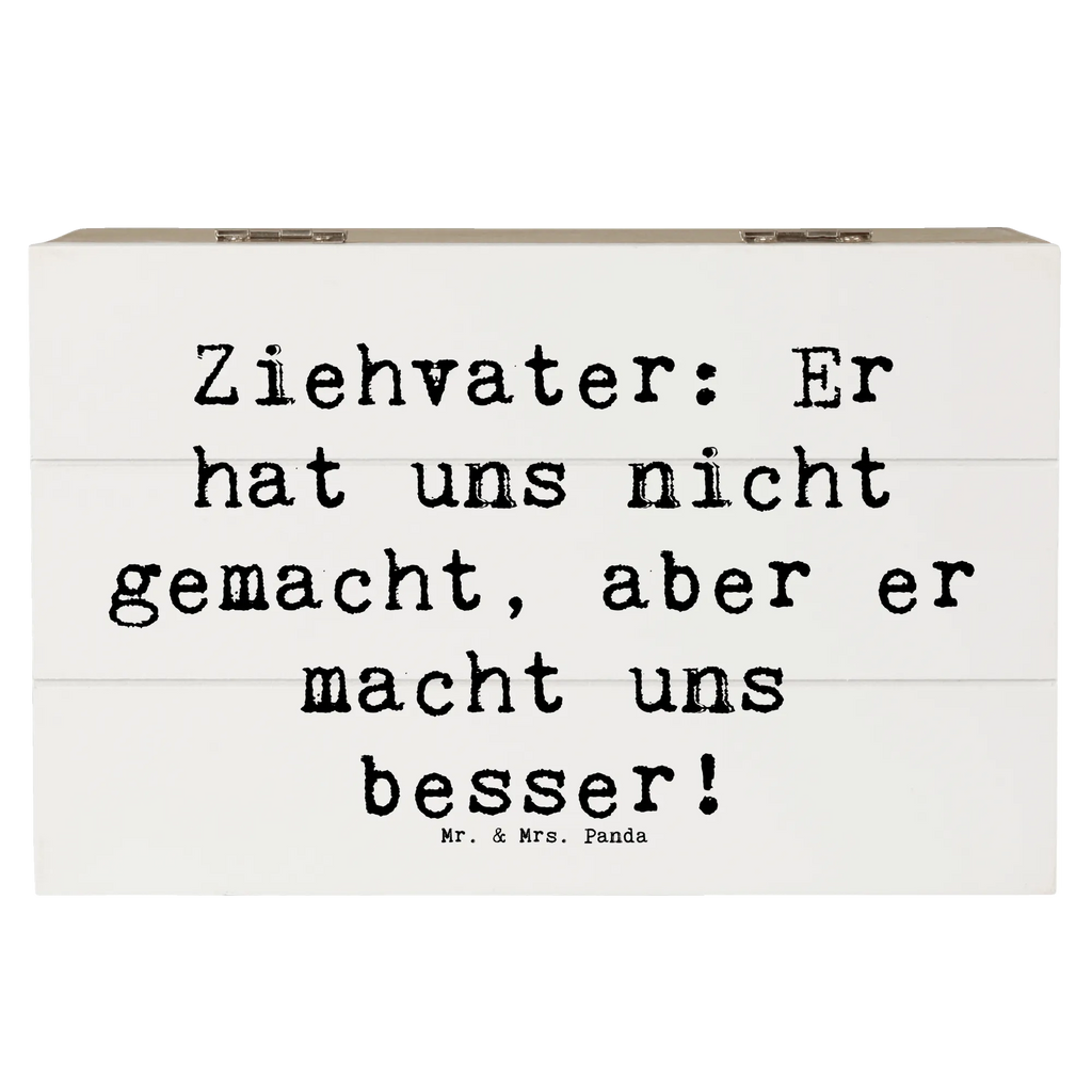 Holzkiste Spruch Ziehvater Liebe XXL, Erinnerungsbox, Schatzkiste, Geschenkdose, Aufbewahrungsbox, Dekokiste, Erinnerungskiste, Truhe, Geschenkbox, Holzkiste, Schatulle, Kiste, Familie, Vatertag, Muttertag, Bruder, Schwester, Mama, Papa, Oma, Opa