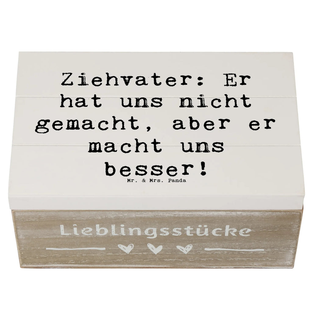 Holzkiste Spruch Ziehvater Liebe XXL, Erinnerungsbox, Schatzkiste, Geschenkdose, Aufbewahrungsbox, Dekokiste, Erinnerungskiste, Truhe, Geschenkbox, Holzkiste, Schatulle, Kiste, Familie, Vatertag, Muttertag, Bruder, Schwester, Mama, Papa, Oma, Opa