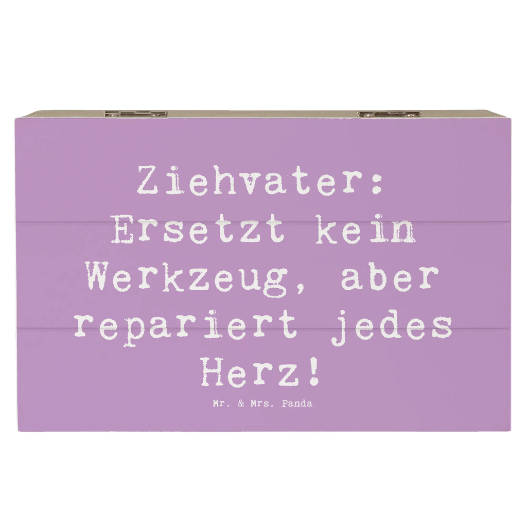 Wooden chest Saying Ziehvater: Ersetzt kein Werkzeug, aber repariert jedes Herz! Schatulle, Dekokiste, Holzkiste, XXL, Truhe, Kiste, Schatzkiste, Aufbewahrungsbox, Erinnerungsbox, Geschenkbox, Geschenkdose, Erinnerungskiste, Familie, Vatertag, Muttertag, Bruder, Schwester, Mama, Papa, Oma, Opa