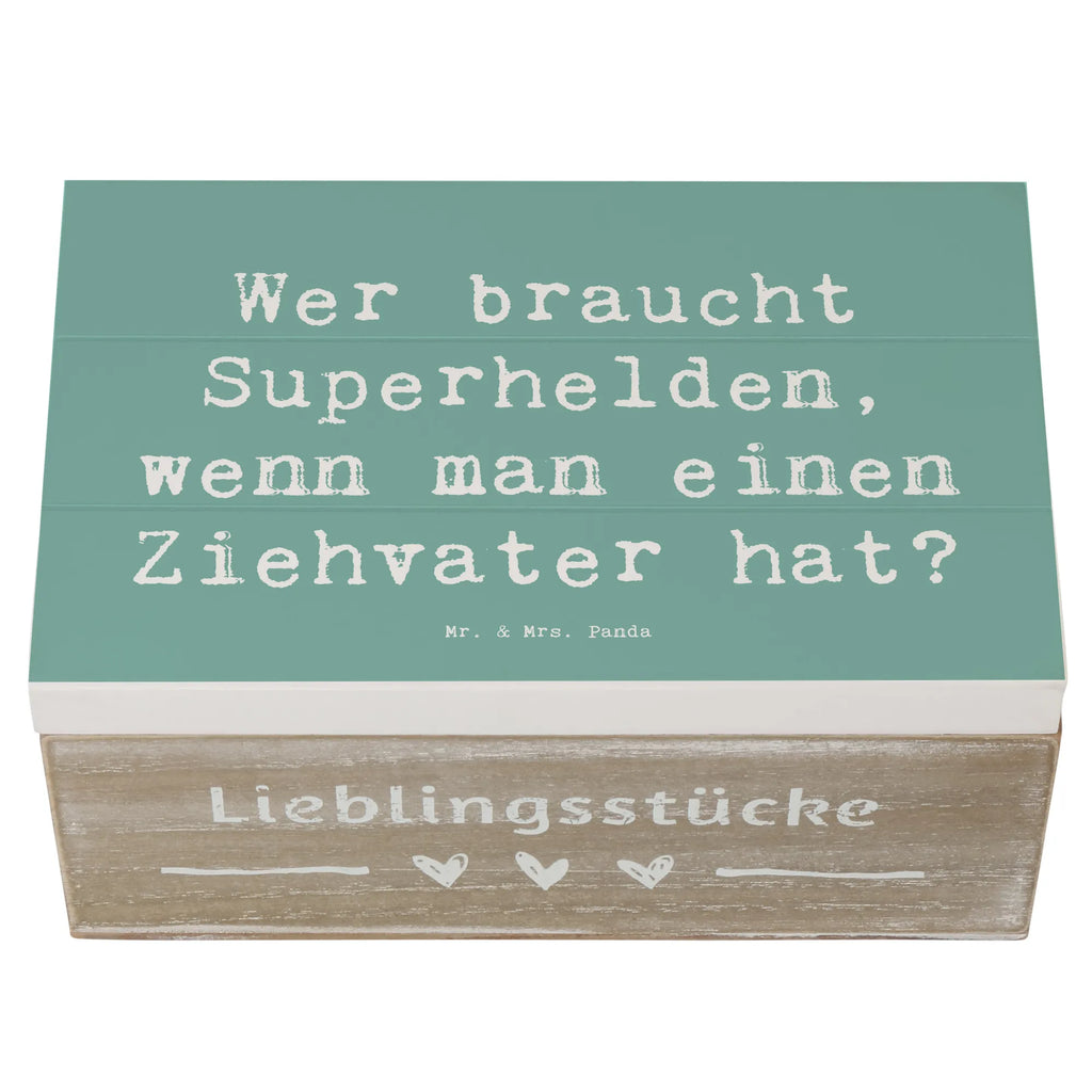 Holzkiste Spruch Ziehvater Held Erinnerungsbox, Dekokiste, XXL, Holzkiste, Aufbewahrungsbox, Geschenkbox, Schatulle, Geschenkdose, Schatzkiste, Truhe, Kiste, Erinnerungskiste, Familie, Vatertag, Muttertag, Bruder, Schwester, Mama, Papa, Oma, Opa