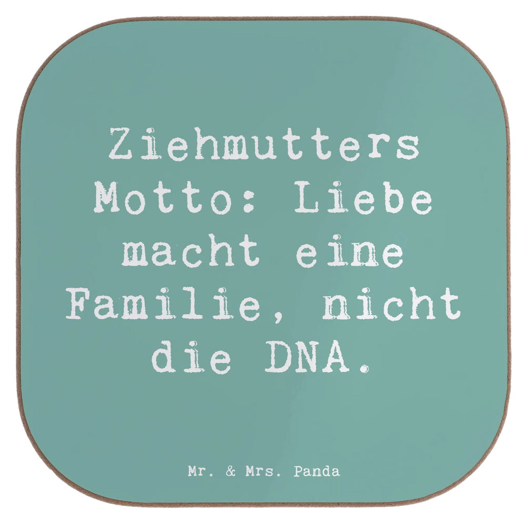 Square coaster Saying Ziehmutters Motto: Liebe macht eine Familie, nicht die DNA. Untersetzer, Bierdeckel, Glasuntersetzer, Untersetzer Gläser, Getränkeuntersetzer, Untersetzer aus Holz, Untersetzer für Gläser, Korkuntersetzer, Untersetzer Holz, Holzuntersetzer, Tassen Untersetzer, Untersetzer Design, Familie, Vatertag, Muttertag, Bruder, Schwester, Mama, Papa, Oma, Opa