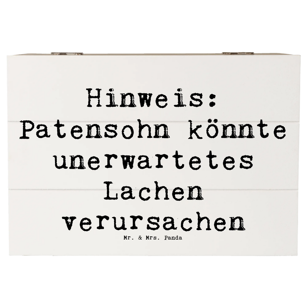 Holzkiste Spruch Unerwartetes Lachen Patensohn Schatulle, Dekokiste, Truhe, Aufbewahrungsbox, Erinnerungsbox, Holzkiste, Schatzkiste, Kiste, Erinnerungskiste, XXL, Geschenkbox, Geschenkdose, Familie, Vatertag, Muttertag, Bruder, Schwester, Mama, Papa, Oma, Opa