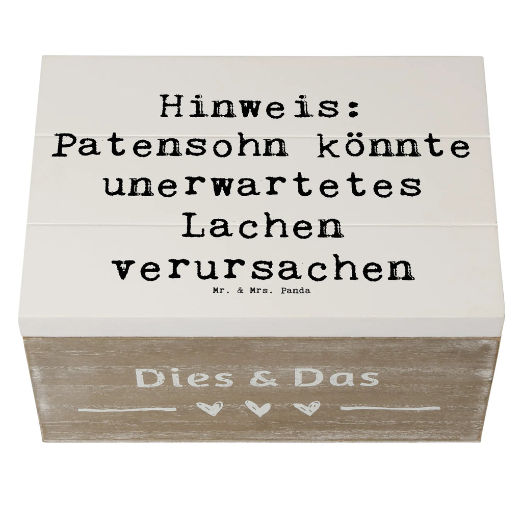 Holzkiste Spruch Unerwartetes Lachen Patensohn Schatulle, Dekokiste, Truhe, Aufbewahrungsbox, Erinnerungsbox, Holzkiste, Schatzkiste, Kiste, Erinnerungskiste, XXL, Geschenkbox, Geschenkdose, Familie, Vatertag, Muttertag, Bruder, Schwester, Mama, Papa, Oma, Opa