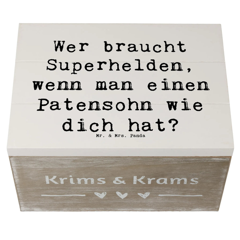 Holzkiste Spruch Patensohn Held Truhe, XXL, Geschenkbox, Kiste, Erinnerungskiste, Schatzkiste, Holzkiste, Dekokiste, Schatulle, Geschenkdose, Aufbewahrungsbox, Erinnerungsbox, Familie, Vatertag, Muttertag, Bruder, Schwester, Mama, Papa, Oma, Opa