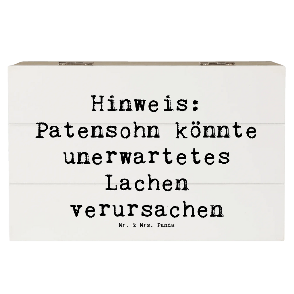 Holzkiste Spruch Unerwartetes Lachen Patensohn Schatulle, Dekokiste, Truhe, Aufbewahrungsbox, Erinnerungsbox, Holzkiste, Schatzkiste, Kiste, Erinnerungskiste, XXL, Geschenkbox, Geschenkdose, Familie, Vatertag, Muttertag, Bruder, Schwester, Mama, Papa, Oma, Opa