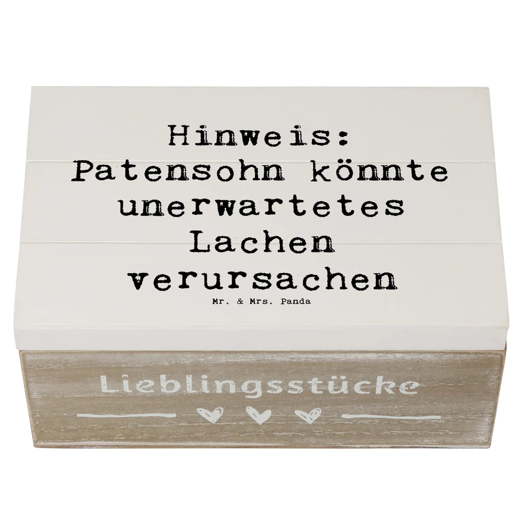 Holzkiste Spruch Unerwartetes Lachen Patensohn Schatulle, Dekokiste, Truhe, Aufbewahrungsbox, Erinnerungsbox, Holzkiste, Schatzkiste, Kiste, Erinnerungskiste, XXL, Geschenkbox, Geschenkdose, Familie, Vatertag, Muttertag, Bruder, Schwester, Mama, Papa, Oma, Opa