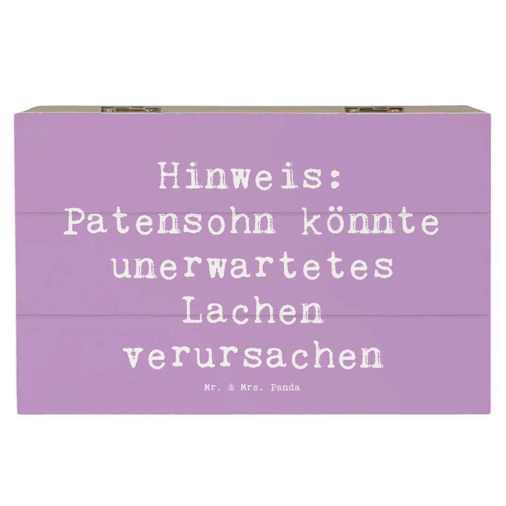 Holzkiste Spruch Unerwartetes Lachen Patensohn Schatulle, Dekokiste, Truhe, Aufbewahrungsbox, Erinnerungsbox, Holzkiste, Schatzkiste, Kiste, Erinnerungskiste, XXL, Geschenkbox, Geschenkdose, Familie, Vatertag, Muttertag, Bruder, Schwester, Mama, Papa, Oma, Opa