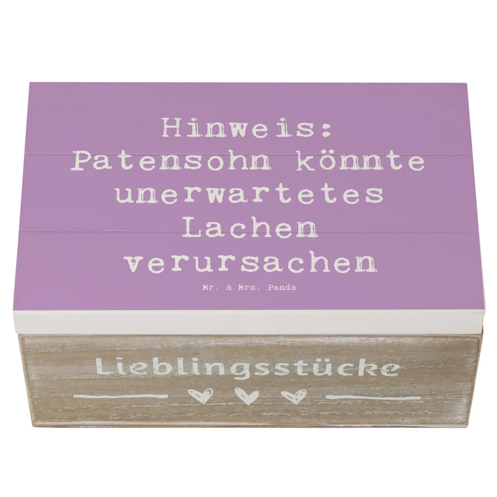 Holzkiste Spruch Unerwartetes Lachen Patensohn Schatulle, Dekokiste, Truhe, Aufbewahrungsbox, Erinnerungsbox, Holzkiste, Schatzkiste, Kiste, Erinnerungskiste, XXL, Geschenkbox, Geschenkdose, Familie, Vatertag, Muttertag, Bruder, Schwester, Mama, Papa, Oma, Opa