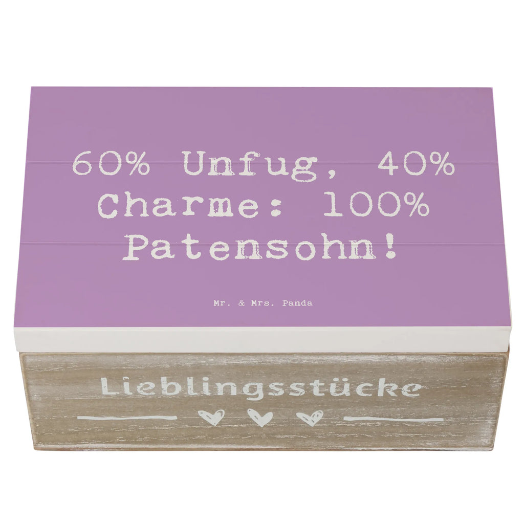 Holzkiste Spruch Patensohn Charme Truhe, Erinnerungsbox, Schatulle, Erinnerungskiste, Dekokiste, Geschenkbox, Geschenkdose, Kiste, Schatzkiste, Aufbewahrungsbox, XXL, Holzkiste, Familie, Vatertag, Muttertag, Bruder, Schwester, Mama, Papa, Oma, Opa