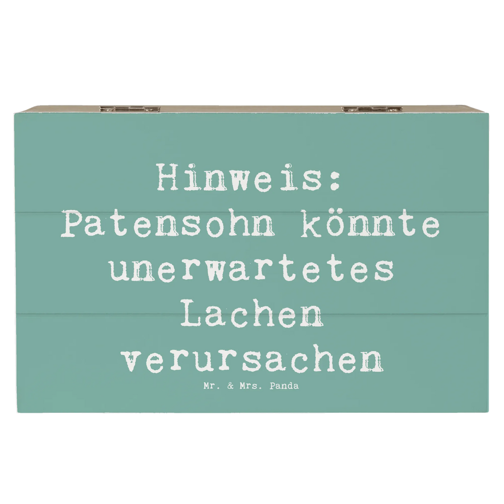 Holzkiste Spruch Unerwartetes Lachen Patensohn Schatulle, Dekokiste, Truhe, Aufbewahrungsbox, Erinnerungsbox, Holzkiste, Schatzkiste, Kiste, Erinnerungskiste, XXL, Geschenkbox, Geschenkdose, Familie, Vatertag, Muttertag, Bruder, Schwester, Mama, Papa, Oma, Opa