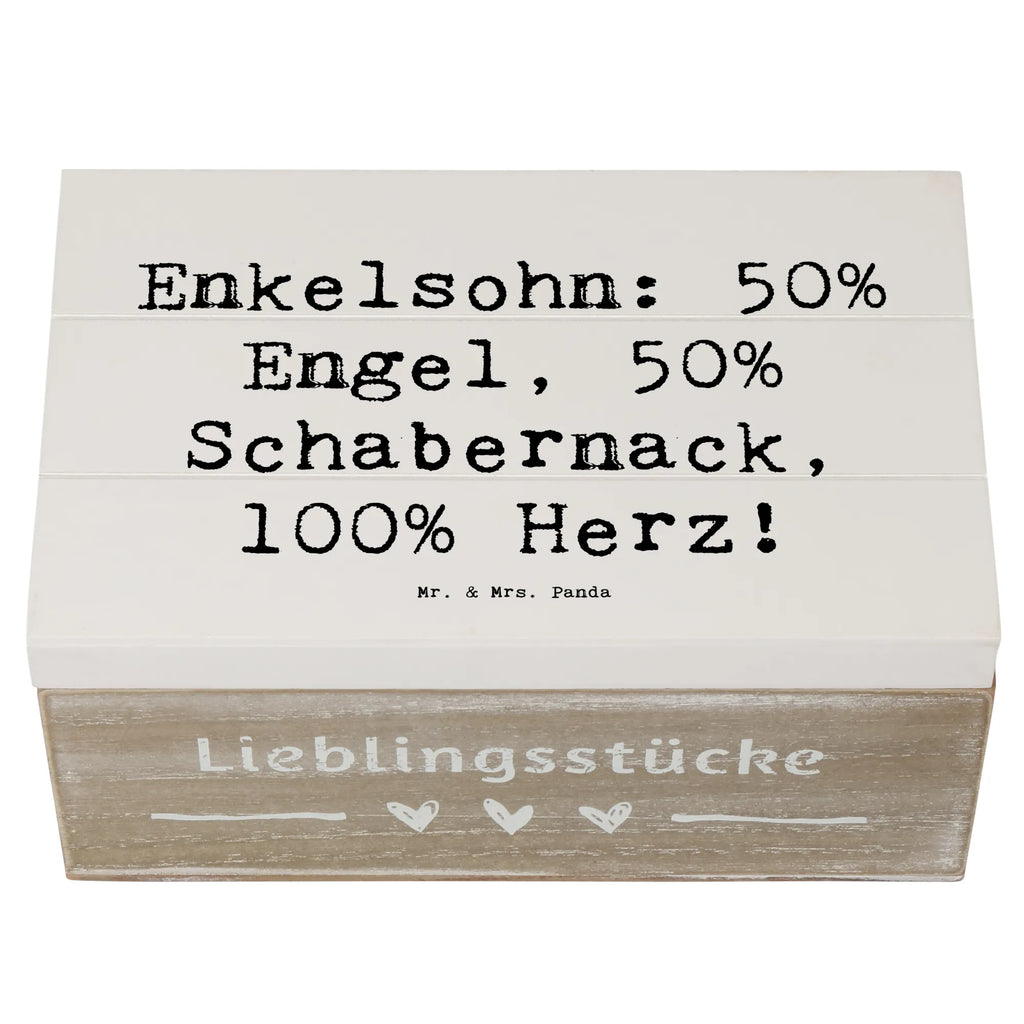 Holzkiste Spruch Enkelsohn Herz Aufbewahrungsbox, Geschenkbox, Kiste, Erinnerungskiste, XXL, Schatzkiste, Dekokiste, Erinnerungsbox, Holzkiste, Schatulle, Truhe, Geschenkdose, Familie, Vatertag, Muttertag, Bruder, Schwester, Mama, Papa, Oma, Opa