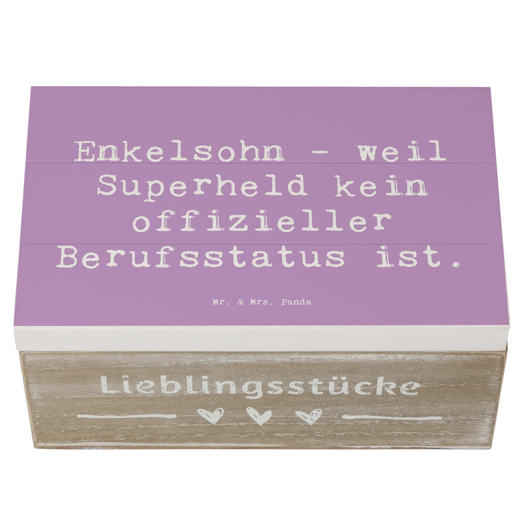 Holzkiste Spruch Enkelsohn Held Erinnerungsbox, Dekokiste, Schatzkiste, Schatulle, Geschenkbox, Geschenkdose, Kiste, Truhe, Aufbewahrungsbox, Erinnerungskiste, Holzkiste, XXL, Familie, Vatertag, Muttertag, Bruder, Schwester, Mama, Papa, Oma, Opa