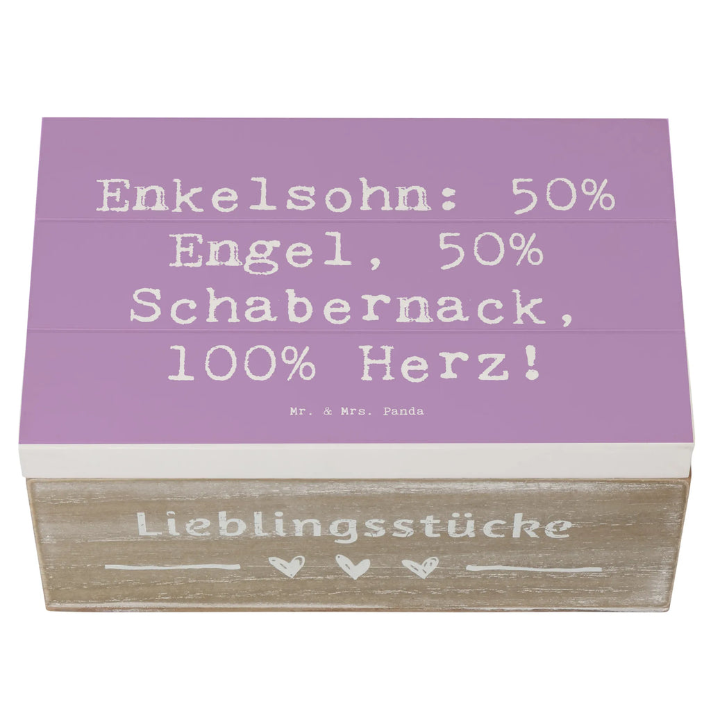 Holzkiste Spruch Enkelsohn Herz Aufbewahrungsbox, Geschenkbox, Kiste, Erinnerungskiste, XXL, Schatzkiste, Dekokiste, Erinnerungsbox, Holzkiste, Schatulle, Truhe, Geschenkdose, Familie, Vatertag, Muttertag, Bruder, Schwester, Mama, Papa, Oma, Opa