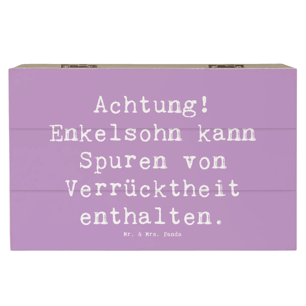 Wooden chest Saying Achtung! Enkelsohn kann Spuren von Verrücktheit enthalten. Schatulle, Truhe, Geschenkbox, Aufbewahrungsbox, Holzkiste, XXL, Geschenkdose, Dekokiste, Schatzkiste, Kiste, Erinnerungskiste, Erinnerungsbox, Familie, Vatertag, Muttertag, Bruder, Schwester, Mama, Papa, Oma, Opa