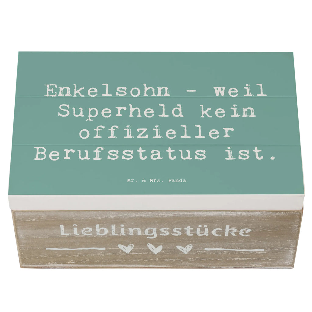 Holzkiste Spruch Enkelsohn Held Erinnerungsbox, Dekokiste, Schatzkiste, Schatulle, Geschenkbox, Geschenkdose, Kiste, Truhe, Aufbewahrungsbox, Erinnerungskiste, Holzkiste, XXL, Familie, Vatertag, Muttertag, Bruder, Schwester, Mama, Papa, Oma, Opa