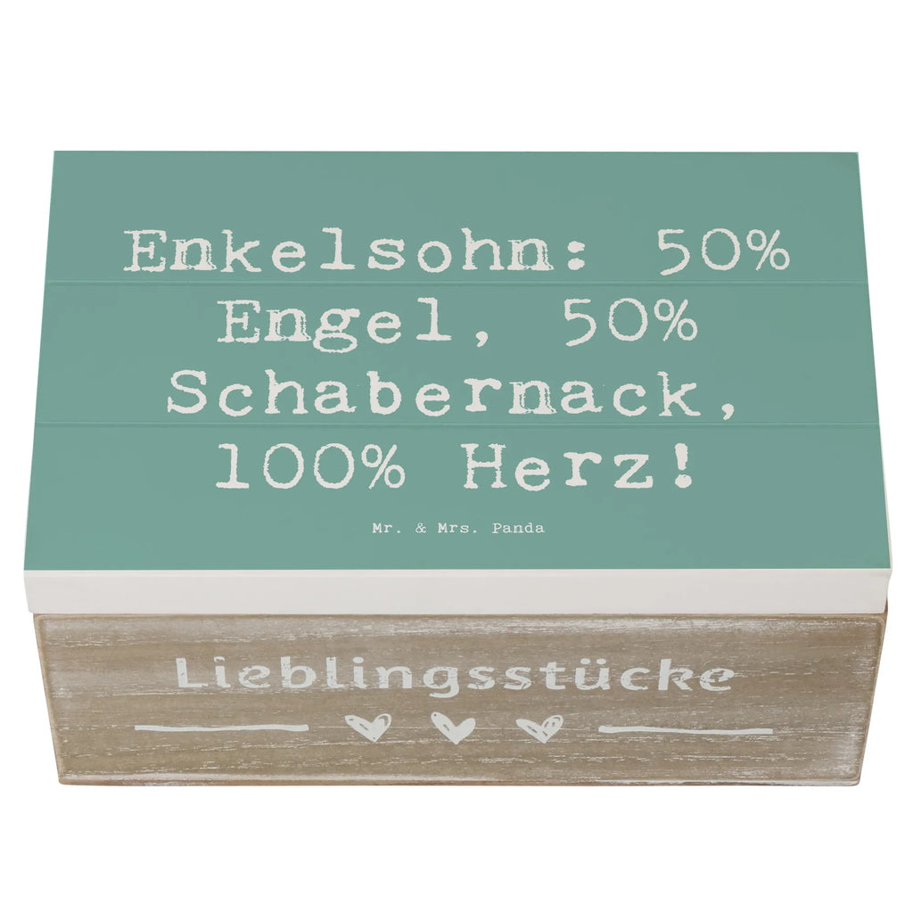 Holzkiste Spruch Enkelsohn Herz Aufbewahrungsbox, Geschenkbox, Kiste, Erinnerungskiste, XXL, Schatzkiste, Dekokiste, Erinnerungsbox, Holzkiste, Schatulle, Truhe, Geschenkdose, Familie, Vatertag, Muttertag, Bruder, Schwester, Mama, Papa, Oma, Opa