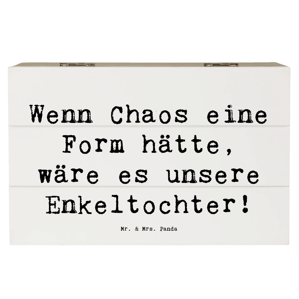 Wooden chest Saying Wenn Chaos eine Form hätte, wäre es unsere Enkeltochter! Schatzkiste, Geschenkdose, Holzkiste, XXL, Erinnerungskiste, Schatulle, Kiste, Geschenkbox, Dekokiste, Truhe, Aufbewahrungsbox, Erinnerungsbox, Familie, Vatertag, Muttertag, Bruder, Schwester, Mama, Papa, Oma, Opa