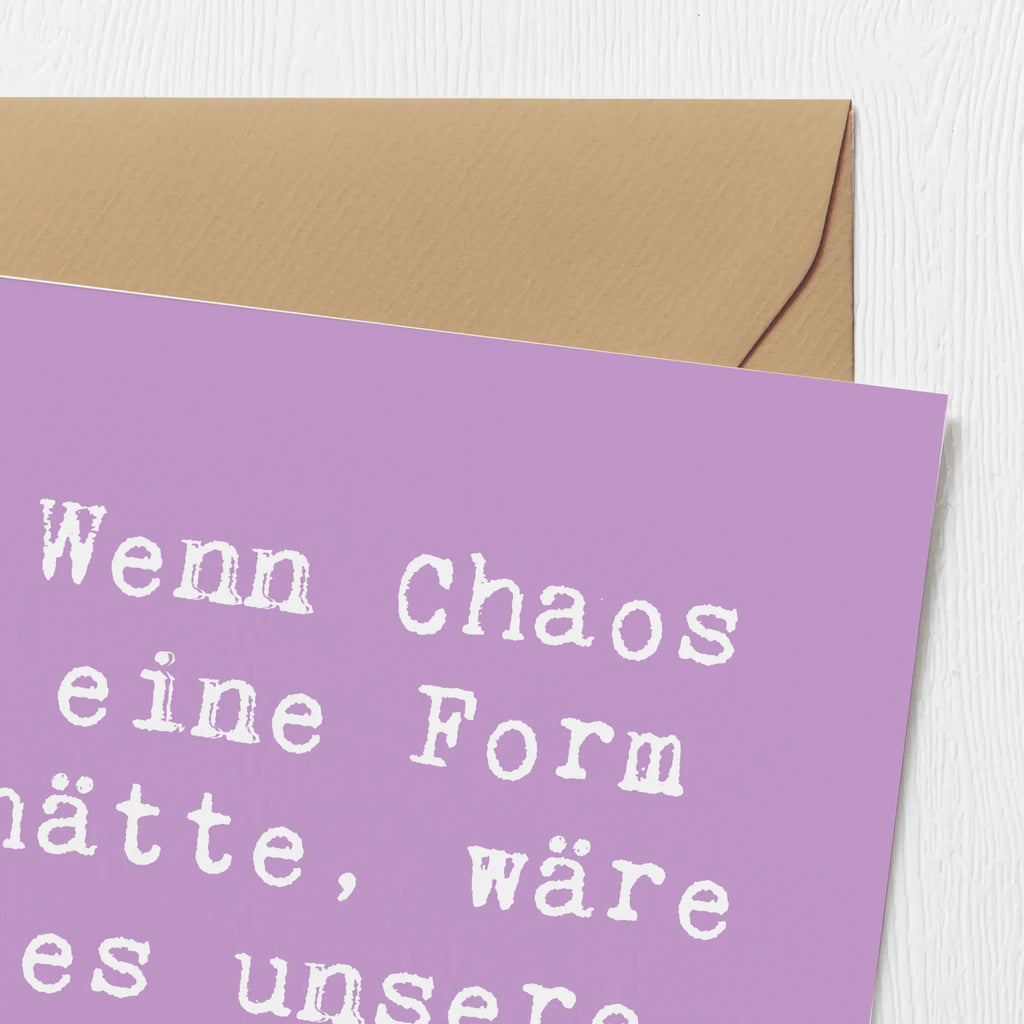 Deluxe Card Saying Wenn Chaos eine Form hätte, wäre es unsere Enkeltochter! Grußkarte, Glückwunschkarte, Geburtstagskarte, Karte, Klappkarte, Hochwertige Klappkarte, Einladungskarte, Hochwertige Grußkarte, Hochzeitskarte, Familie, Vatertag, Muttertag, Bruder, Schwester, Mama, Papa, Oma, Opa