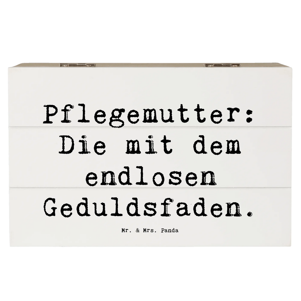 Wooden chest Saying Pflegemutter: Die mit dem endlosen Geduldsfaden. Geschenkdose, Schatulle, Schatzkiste, Erinnerungsbox, Erinnerungskiste, Holzkiste, Aufbewahrungsbox, Dekokiste, Kiste, XXL, Geschenkbox, Truhe, Familie, Vatertag, Muttertag, Bruder, Schwester, Mama, Papa, Oma, Opa