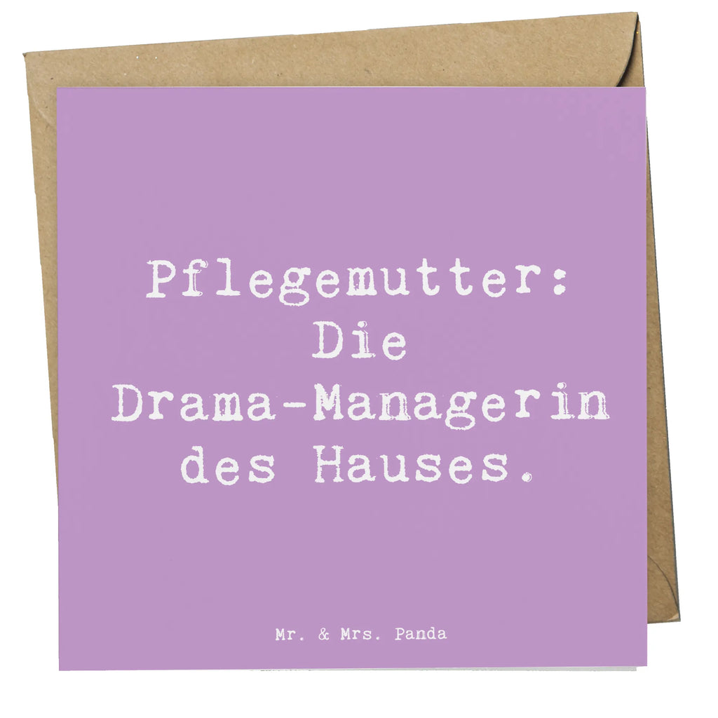 Deluxe Card Saying Pflegemutter: Die Drama-Managerin des Hauses. Hochwertige Grußkarte, Hochwertige Klappkarte, Glückwunschkarte, Grußkarte, Hochzeitskarte, Einladungskarte, Geburtstagskarte, Karte, Klappkarte, Familie, Vatertag, Muttertag, Bruder, Schwester, Mama, Papa, Oma, Opa