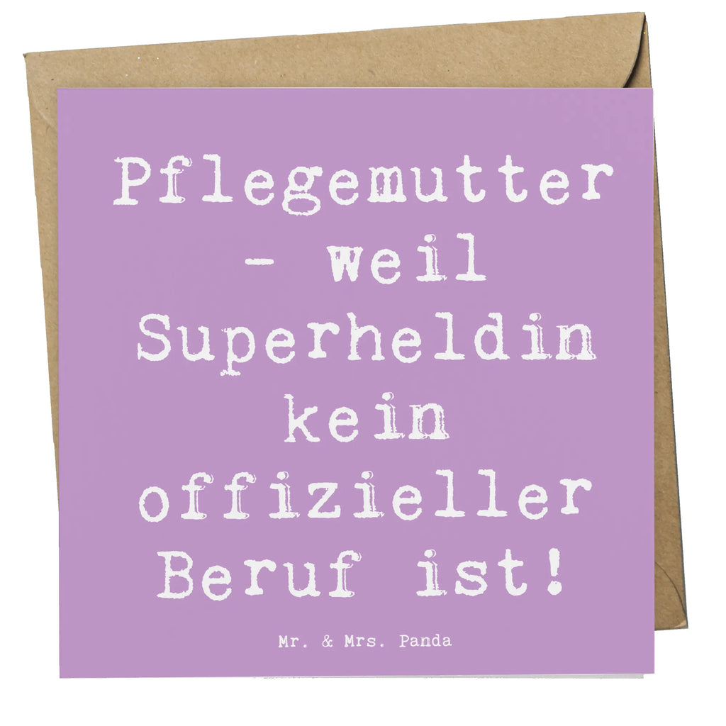 Deluxe Karte Spruch Pflegemutter Superheldin Glückwunschkarte, Hochwertige Klappkarte, Hochzeitskarte, Grußkarte, Geburtstagskarte, Einladungskarte, Karte, Klappkarte, Hochwertige Grußkarte, Familie, Vatertag, Muttertag, Bruder, Schwester, Mama, Papa, Oma, Opa