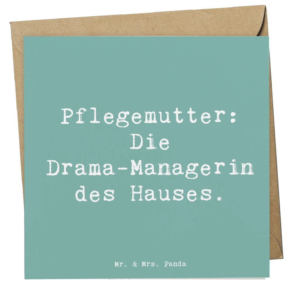 Deluxe Card Saying Pflegemutter: Die Drama-Managerin des Hauses. Hochwertige Grußkarte, Hochwertige Klappkarte, Glückwunschkarte, Grußkarte, Hochzeitskarte, Einladungskarte, Geburtstagskarte, Karte, Klappkarte, Familie, Vatertag, Muttertag, Bruder, Schwester, Mama, Papa, Oma, Opa