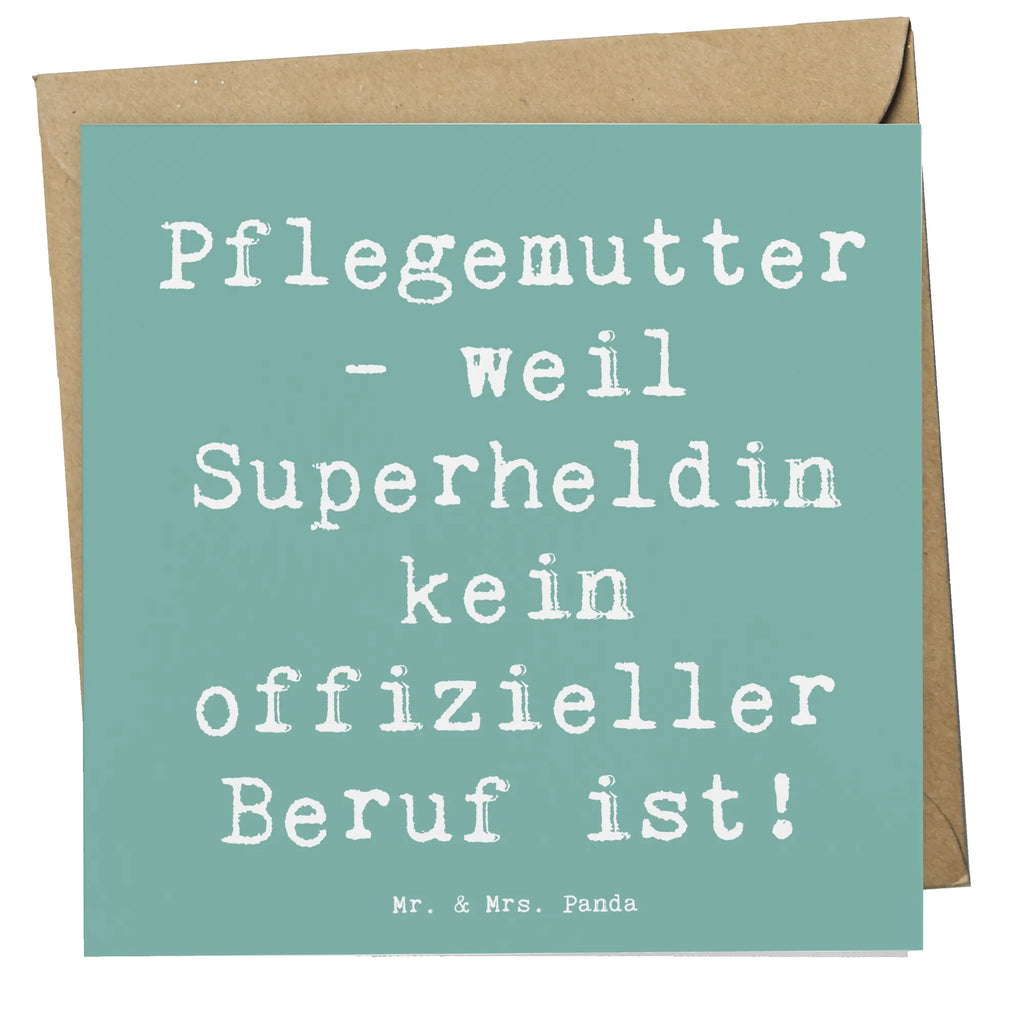 Deluxe Karte Spruch Pflegemutter Superheldin Glückwunschkarte, Hochwertige Klappkarte, Hochzeitskarte, Grußkarte, Geburtstagskarte, Einladungskarte, Karte, Klappkarte, Hochwertige Grußkarte, Familie, Vatertag, Muttertag, Bruder, Schwester, Mama, Papa, Oma, Opa