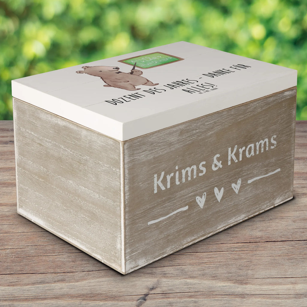 Holzkiste Dozent des Jahres Dekokiste, XXL, Truhe, Kiste, Schatzkiste, Aufbewahrungsbox, Holzkiste, Schatulle, Erinnerungskiste, Erinnerungsbox, Geschenkdose, Geschenkbox