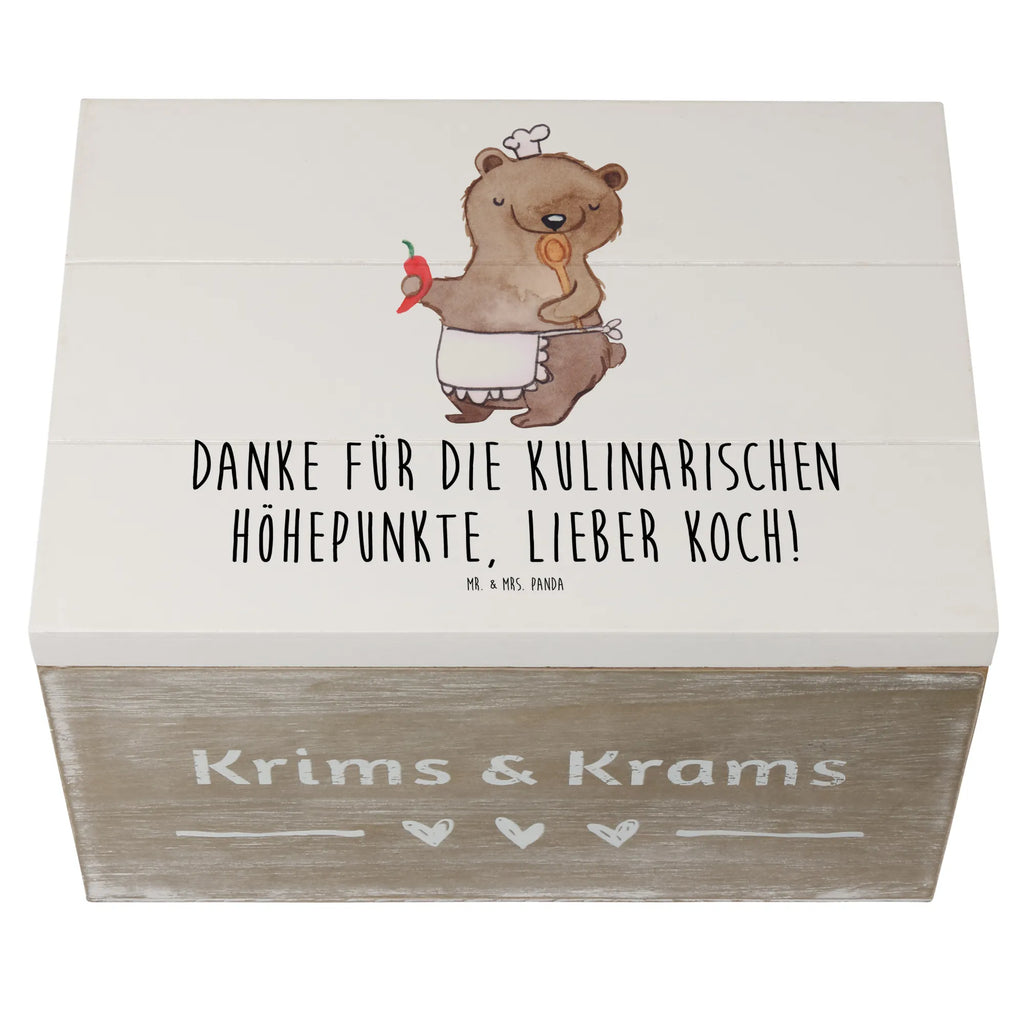 Holzkiste Koch Dankeschön Aufbewahrungsbox, Geschenkdose, Erinnerungsbox, Truhe, Geschenkbox, Schatzkiste, Dekokiste, Erinnerungskiste, Schatulle, Holzkiste, XXL, Kiste