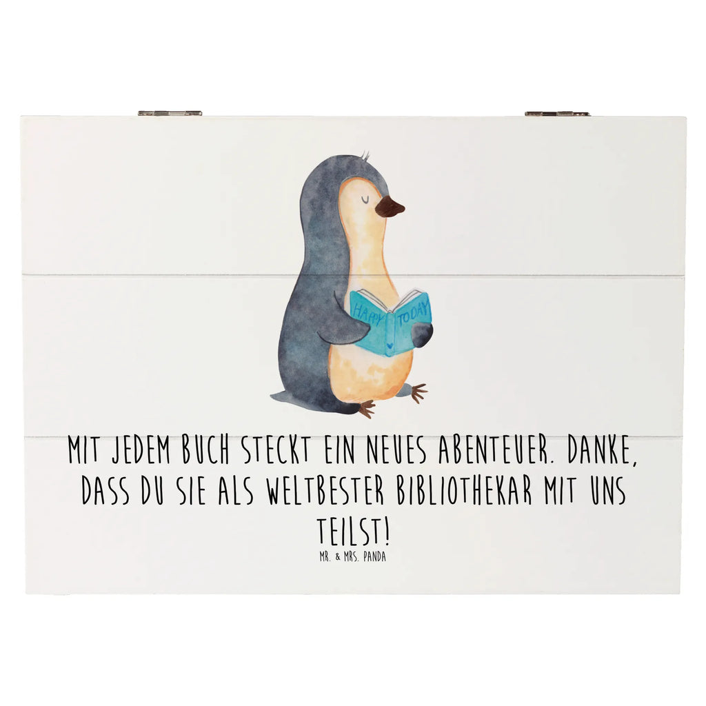 Wooden chest Mit jedem Buch steckt ein neues Abenteuer. Danke, dass du sie als weltbester Bibliothekar mit uns teilst! Erinnerungskiste, Aufbewahrungsbox, Schatzkiste, Erinnerungsbox, XXL, Geschenkbox, Geschenkdose, Dekokiste, Schatulle, Truhe, Holzkiste, Kiste